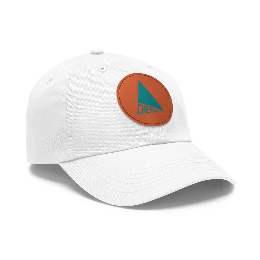 Cheers Printed Dad Hat with Leather Patch